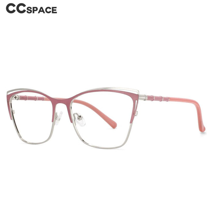 CCspace Unisex Full Rim Square Alloy Frame Eyeglasses 53869 Full Rim CCspace