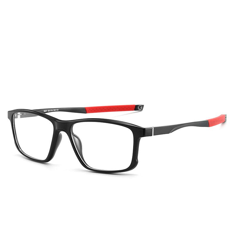 CCspace Unisex Full Rim Square Tr 90 Titanium Sport Eyeglasses 47547 Full Rim CCspace 01