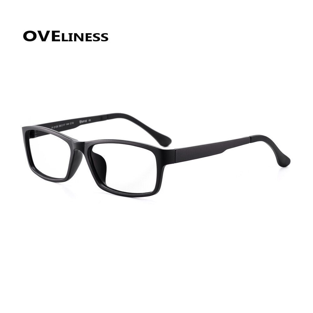 Oveliness Unisex Full Rim Square Tr 90 Titanium Eyeglasses 2126 Full Rim Oveliness black
