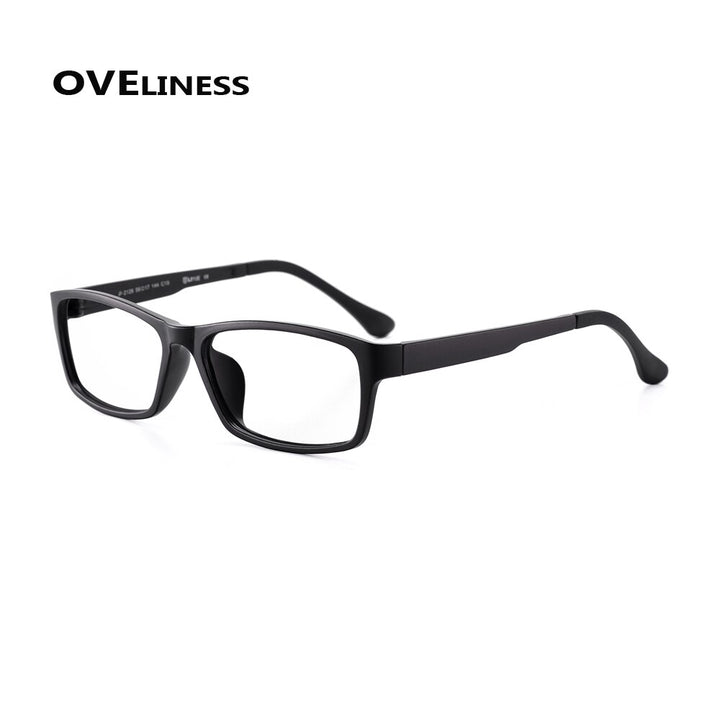 Oveliness Unisex Full Rim Square Tr 90 Titanium Eyeglasses 2126 Full Rim Oveliness black