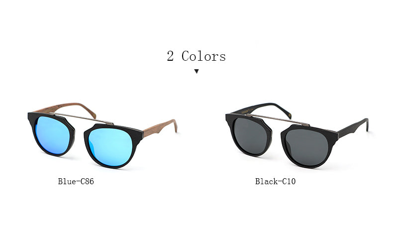 Hdcrafter Unisex Full Rim Cat Eye Wooden Acetate Frame Polarized Sunglasses Ps7177 Sunglasses HdCrafter Sunglasses