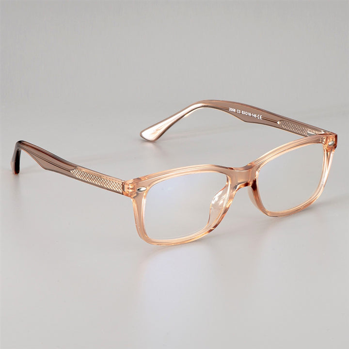 CCspace Unisex Full Rim Square Tr 90 Titanium Frame Eyeglasses 51018 Full Rim CCspace tea