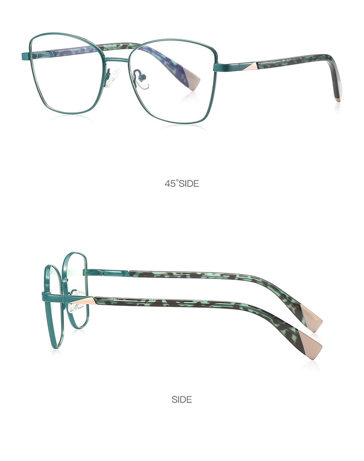 Hotochki Unisex Full Rim Square Alloy Frame Eyeglasses 3010 Full Rim Hotochki
