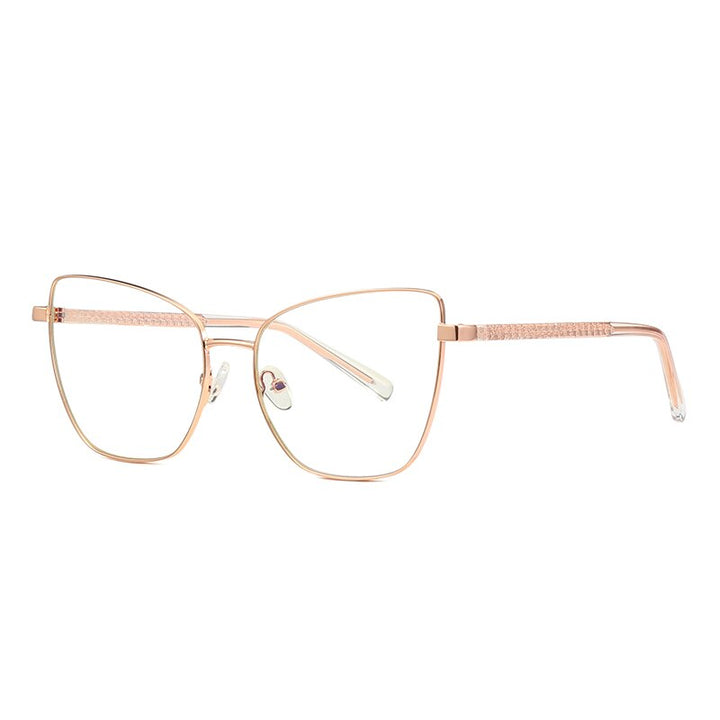 Hotochki Women's Full Rim Cat Eye Alloy Frame Eyeglasses 3003 Full Rim Hotochki