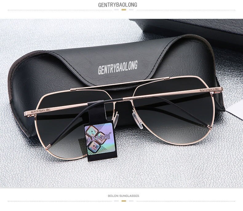 Yimaruili Women's Full Rim Double Bridge Alloy Frame Polarized Lens Sunglasses B8011 Sunglasses Yimaruili Sunglasses