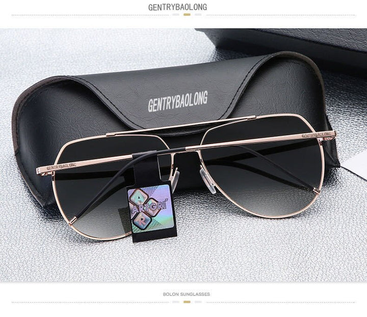 Yimaruili Women's Full Rim Double Bridge Alloy Frame Polarized Lens Sunglasses B8011 Sunglasses Yimaruili Sunglasses