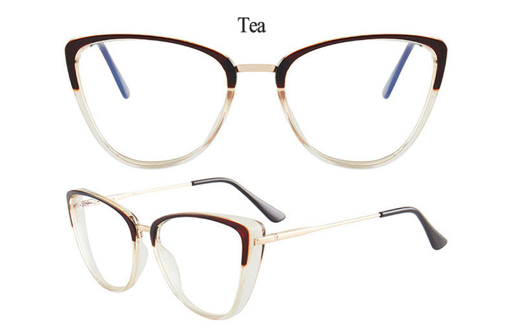 Hotony Women's Full Rim TR 90 Resin Cat Eye Frame Eyeglasses 7033 Full Rim Hotony