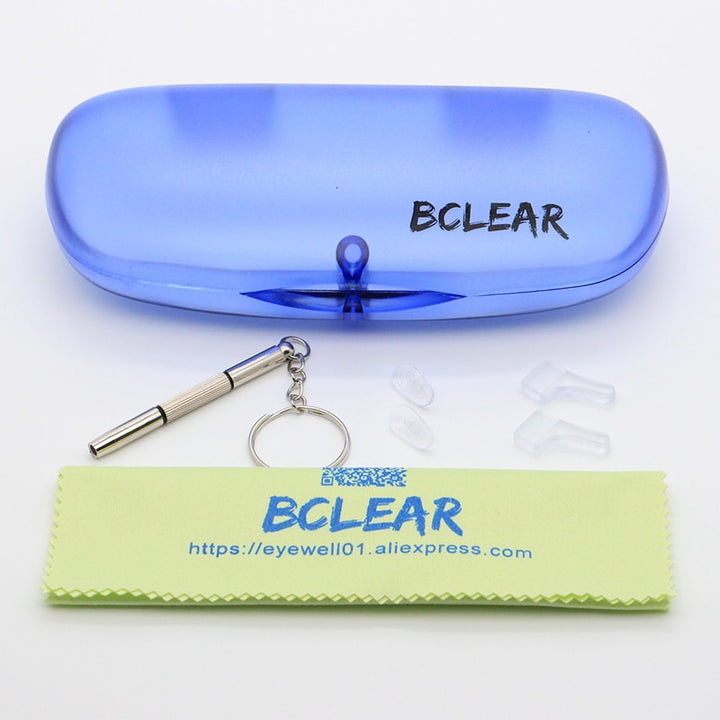 Bclear Men's Full Rim Square Titanium Frame Eyeglasses Bsf1981 Full Rim Bclear