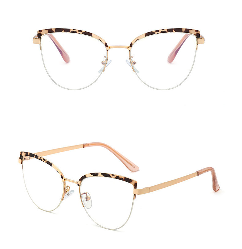 Hotony Women's Full Rim Cat Eye Alloy Frame Eyeglasses 95679 Full Rim Hotony