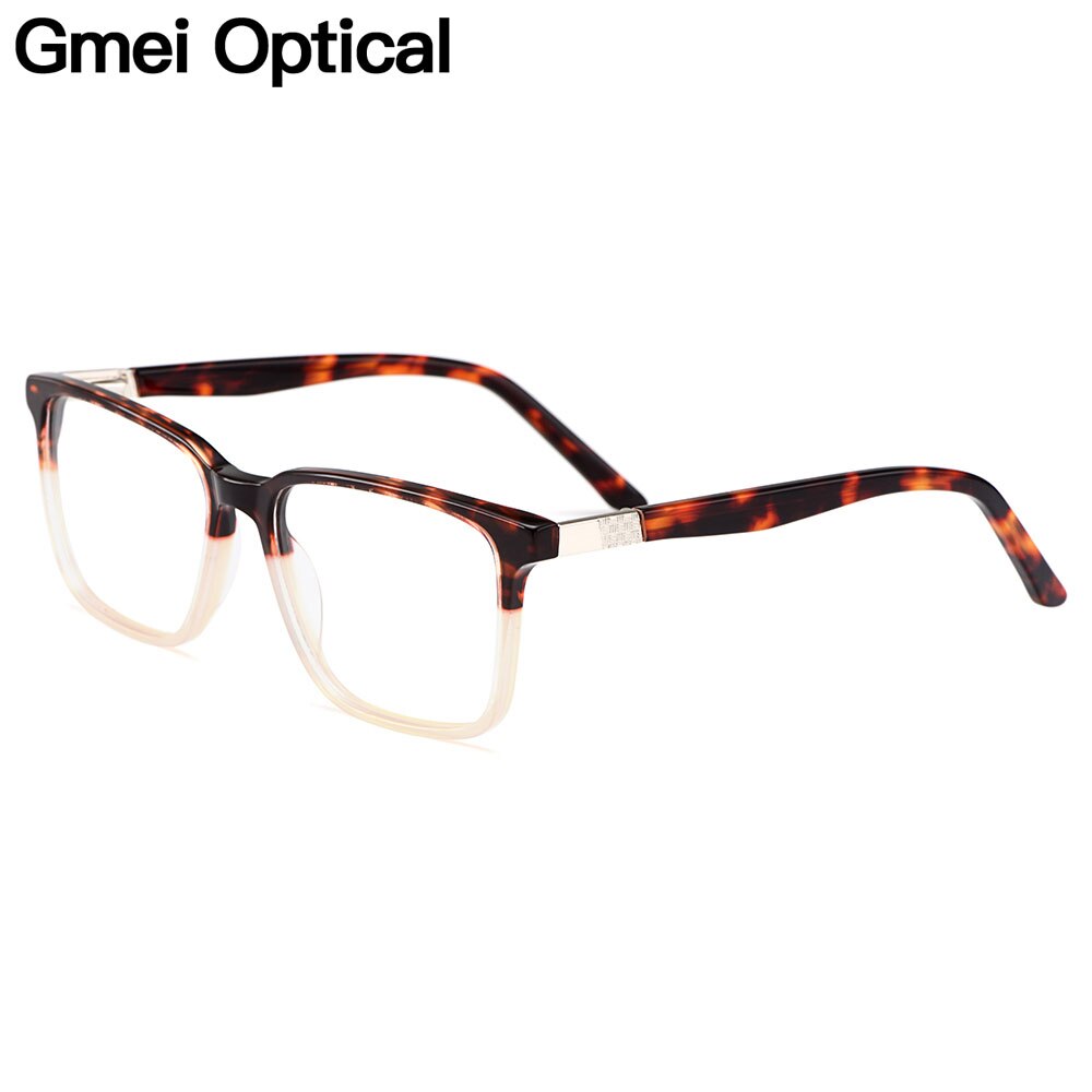 Gmei Women's Eyeglasses Acetate Frame Square M21008 Full Rim Gmei Optical