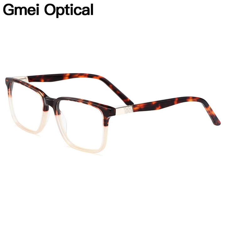 Gmei Women's Eyeglasses Acetate Frame Square M21008 Full Rim Gmei Optical