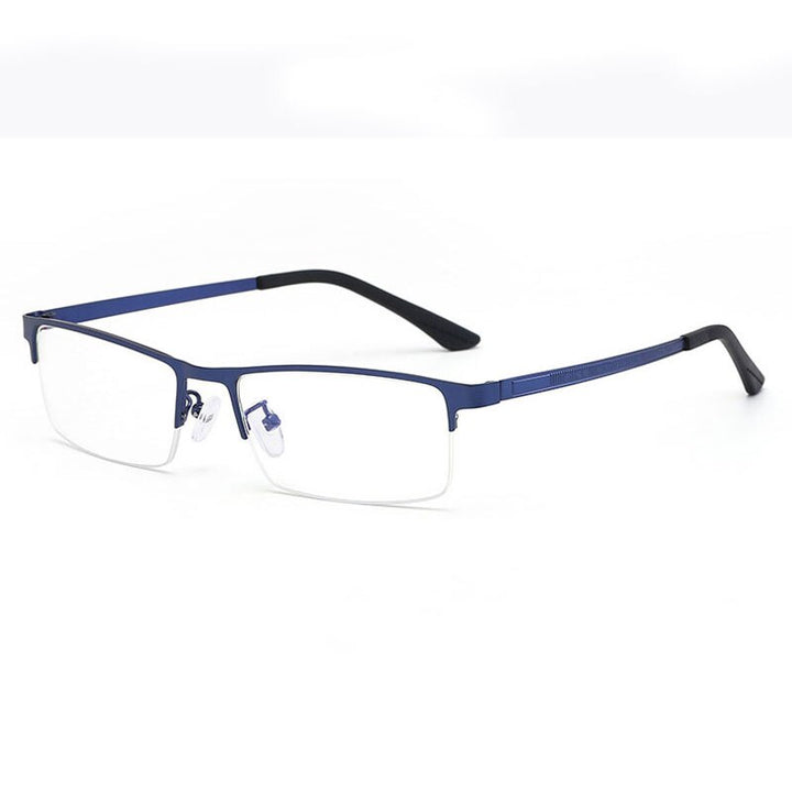 Handoer Unisex Semi Rim Square Alloy Eyeglasses 88121 Semi Rim Handoer Blue