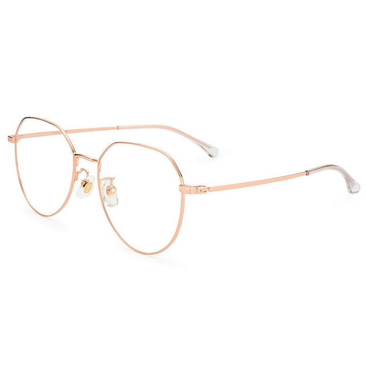 Handoer Unisex Full Rim Oval Round Titanium Eyeglasses 89180 Full Rim Handoer