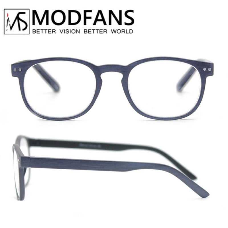 Modfans Unisex Full Rim Round Polycarbonate Reading Glasses R062 Reading Glasses Modfans