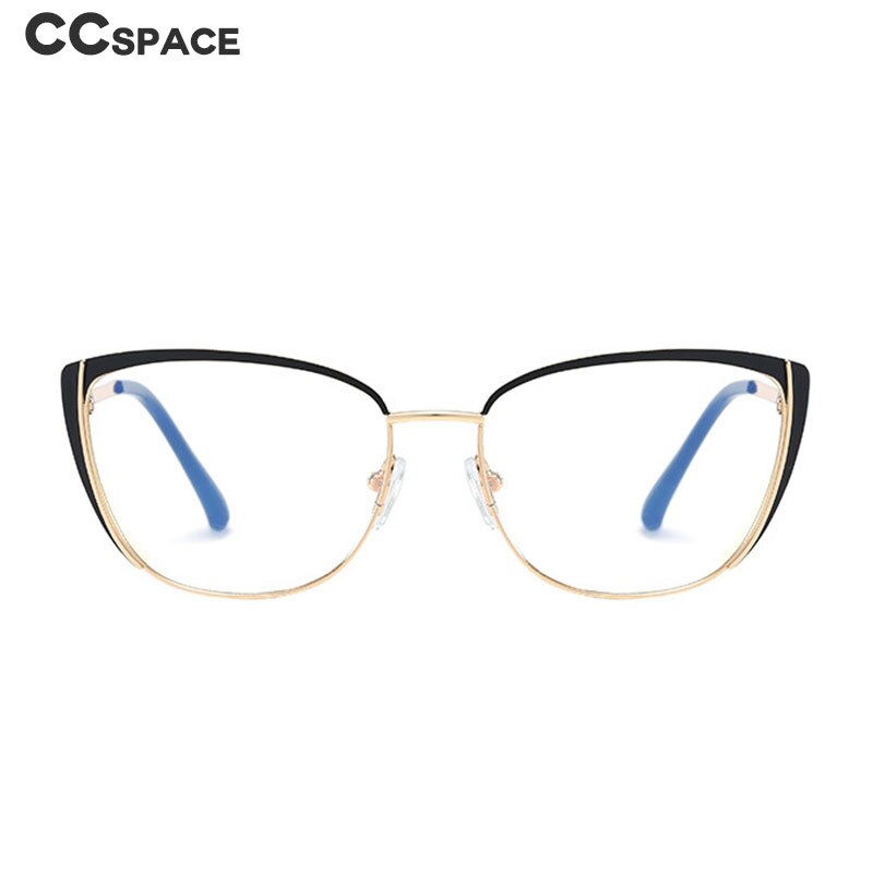 CCspace Women's Full Rim Cat Eye Alloy Frame Eyeglasses 48286 Full Rim CCspace