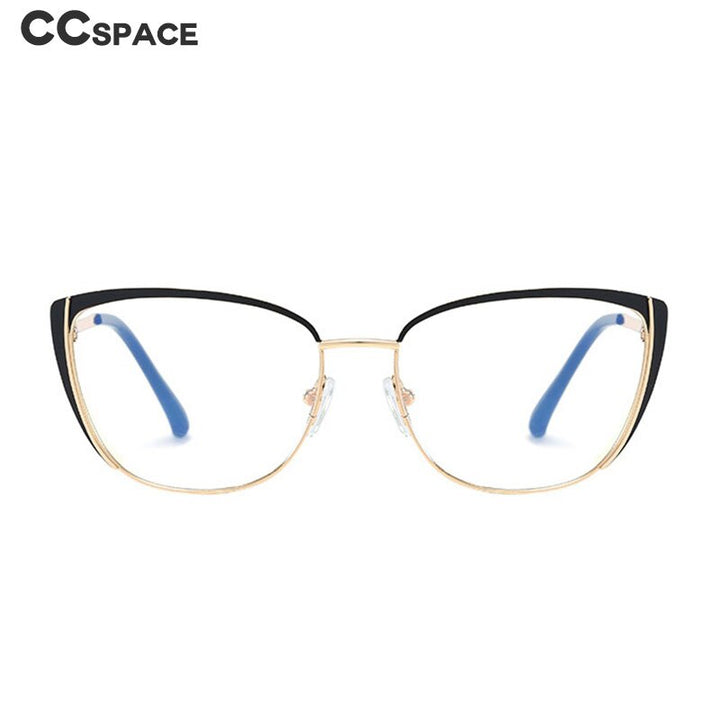 CCspace Women's Full Rim Cat Eye Alloy Frame Eyeglasses 48286 Full Rim CCspace