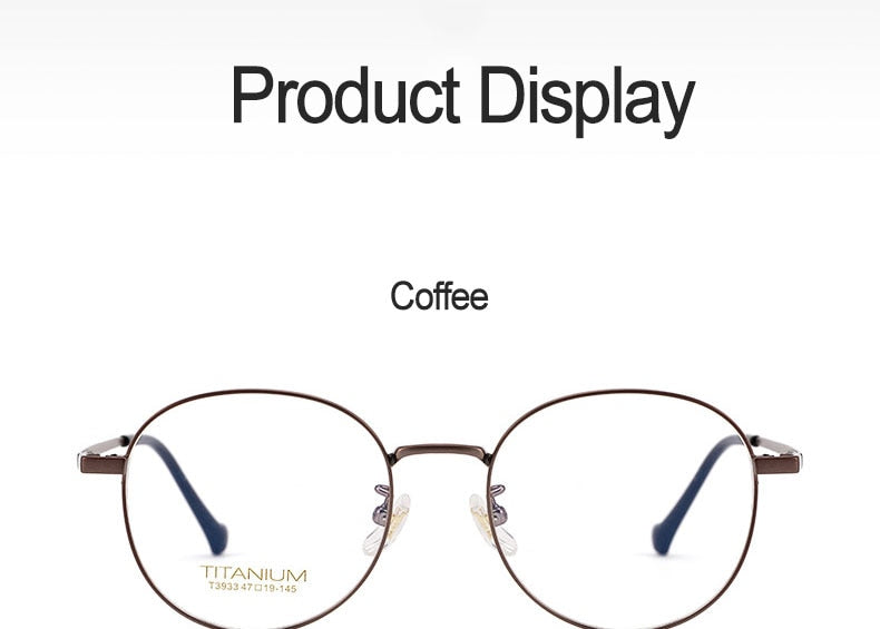 Hotochki Unisex Full Rim Polygon Beta Titanium Frame Eyeglasses 3933 Full Rim Hotochki