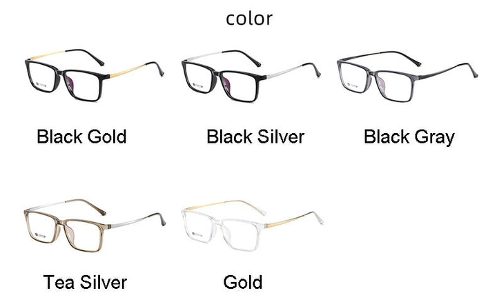 Hotochki Men's Full Rim Beta Titanium Frame Rectangular Eyeglasses 7036 Full Rim Hotochki