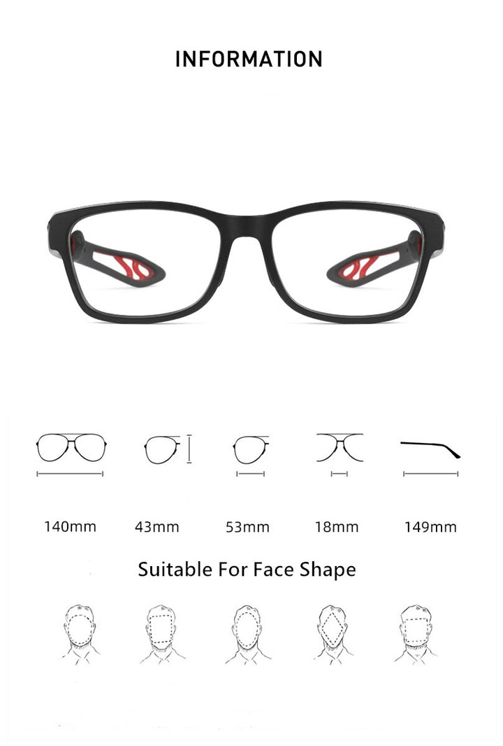 Yimaruili Unisex Full Rim TR 90 Resin Sport Frame Eyeglasses YD1927 Full Rim Yimaruili Eyeglasses