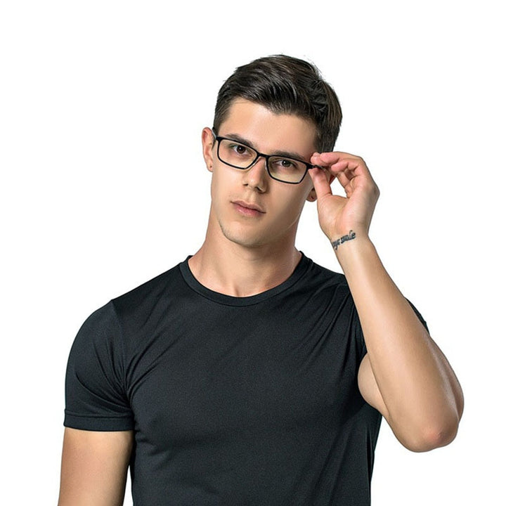 Bclear Men's Full Rim Titanium Acetate Eyeglasses 6648 Full Rim Bclear