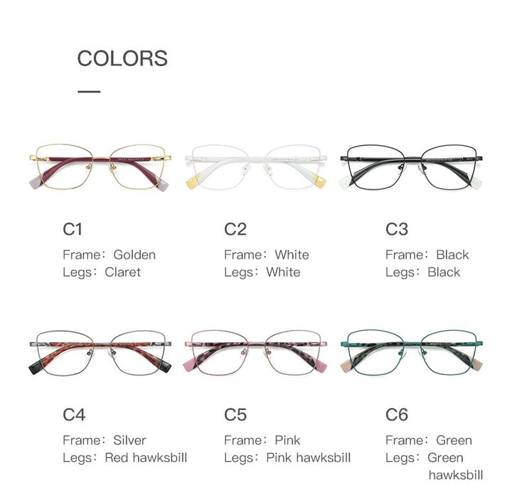 Hotochki Unisex Full Rim Square Alloy Frame Eyeglasses 3010 Full Rim Hotochki