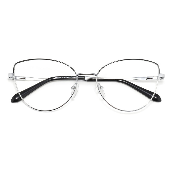 Laoyehui Women's Eyeglasses Cat Eye Alloy Frame 18004 Full Rim Laoyehui C2