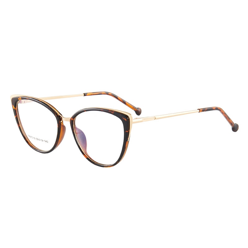 Hotony Women's Full Rim Cat Eye TR 90 Resin Alloy Frame Eyeglasses 7019 Full Rim Hotony