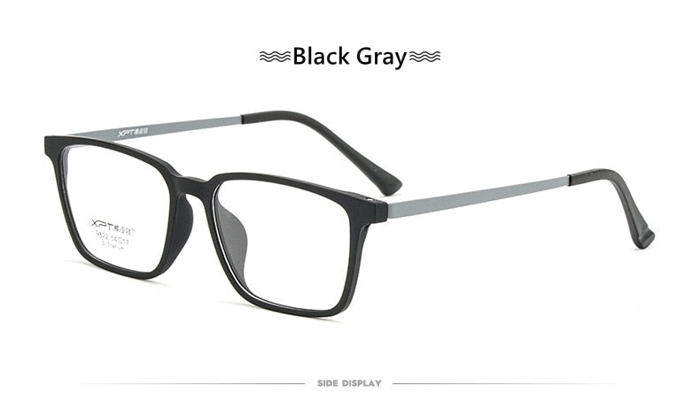 Yimaruili Men's Full Rim Square β Titanium TR 90 Resin Frame Eyeglasses 9822 Full Rim Yimaruili Eyeglasses