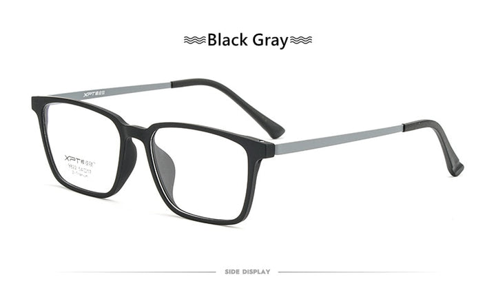 Yimaruili Men's Full Rim Square β Titanium TR 90 Resin Frame Eyeglasses 9822 Full Rim Yimaruili Eyeglasses