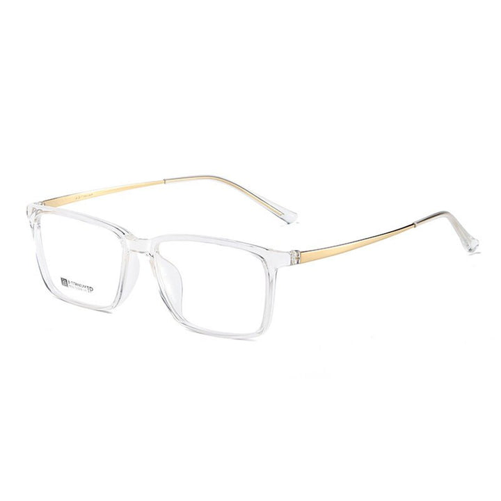 Hotochki Men's Full Rim Beta Titanium Frame Rectangular Eyeglasses 7036 Full Rim Hotochki