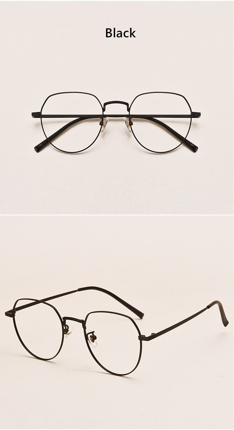 Yimaruili Unisex Full Rim Round Titanium Frame Eyeglasses 1901 Full Rim Yimaruili Eyeglasses