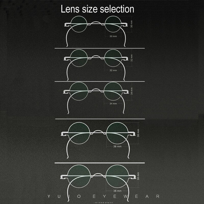 Yujo Women's Full Rim Round Stainless Steel Eyeglasses Y048 Full Rim Yujo