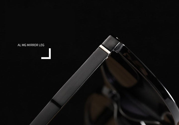 Reven Jate Unisex Full Rim Oval Alloy Rivet Tr 90 Polarized Sunglasses 9900 Sunglasses Reven Jate