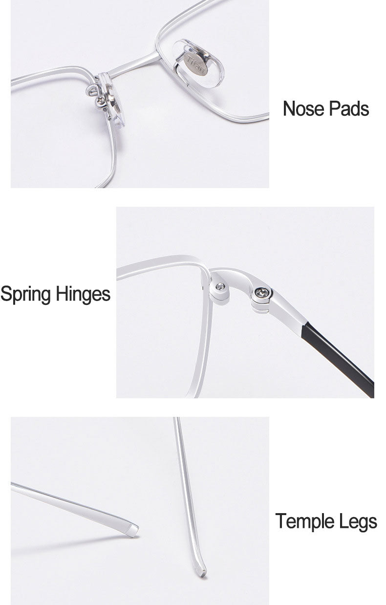 Hotochki Unisex Full Rim Beta Titanium Electro Plated Frame Eyeglasses 10109 Full Rim Hotochki