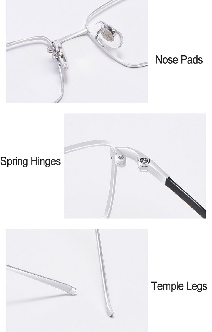 Hotochki Unisex Full Rim Beta Titanium Electro Plated Frame Eyeglasses 10109 Full Rim Hotochki