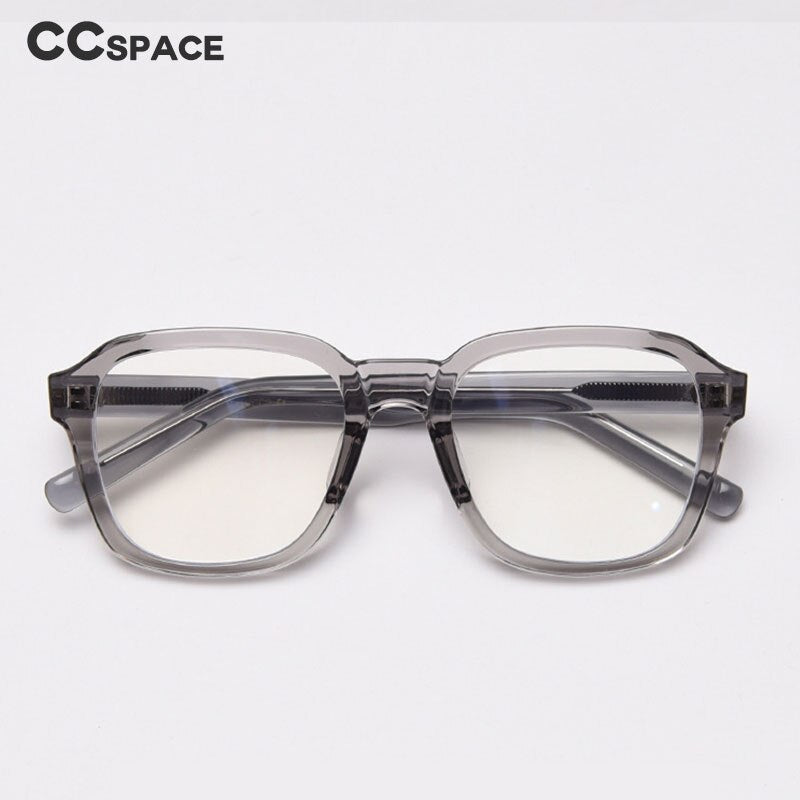CCspace Women's Full Rim Square Tr 90 Titanium Frame Acetate Leg Eyeglasses 49354 Full Rim CCspace