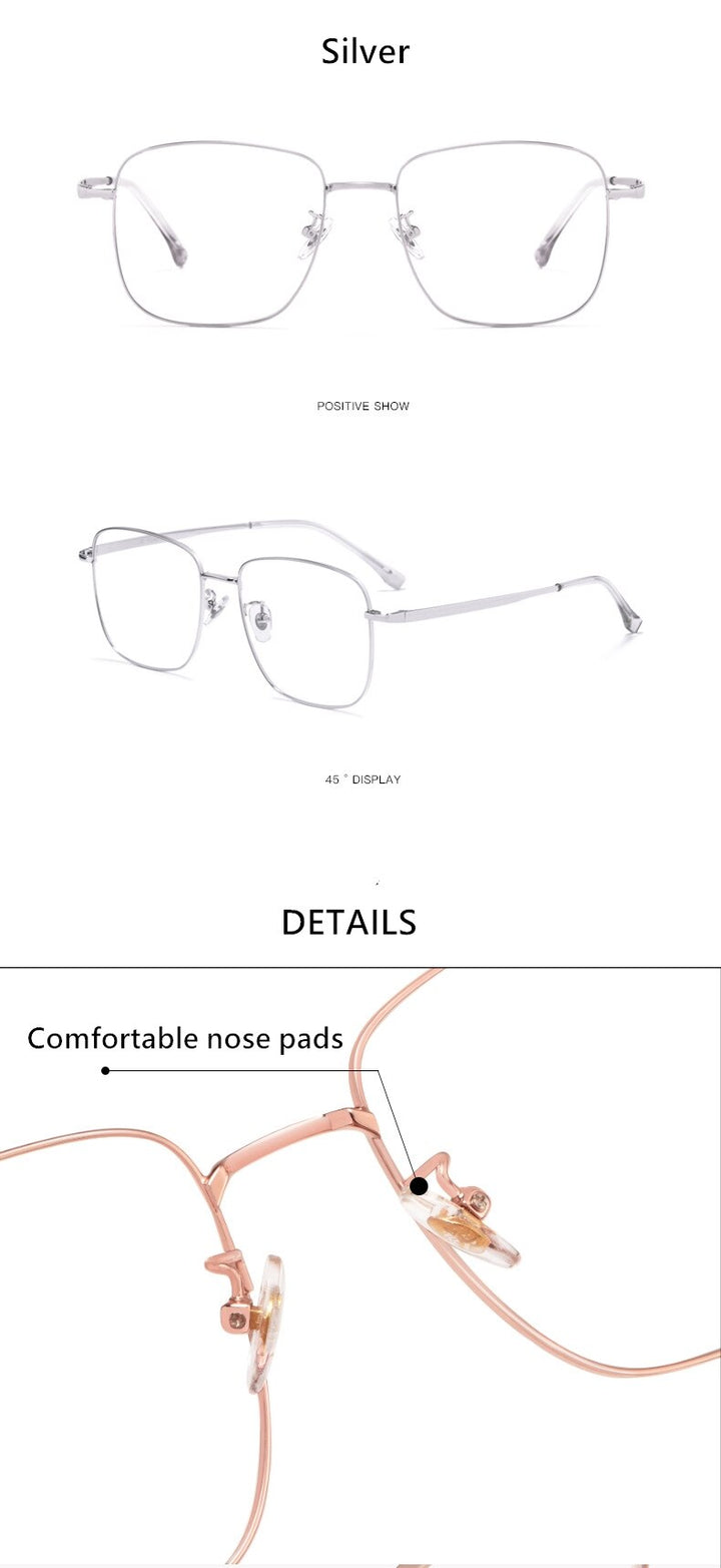 Yimaruili Unisex Full Rim Titanium Round Frame Eyeglasses T3501 Full Rim Yimaruili Eyeglasses
