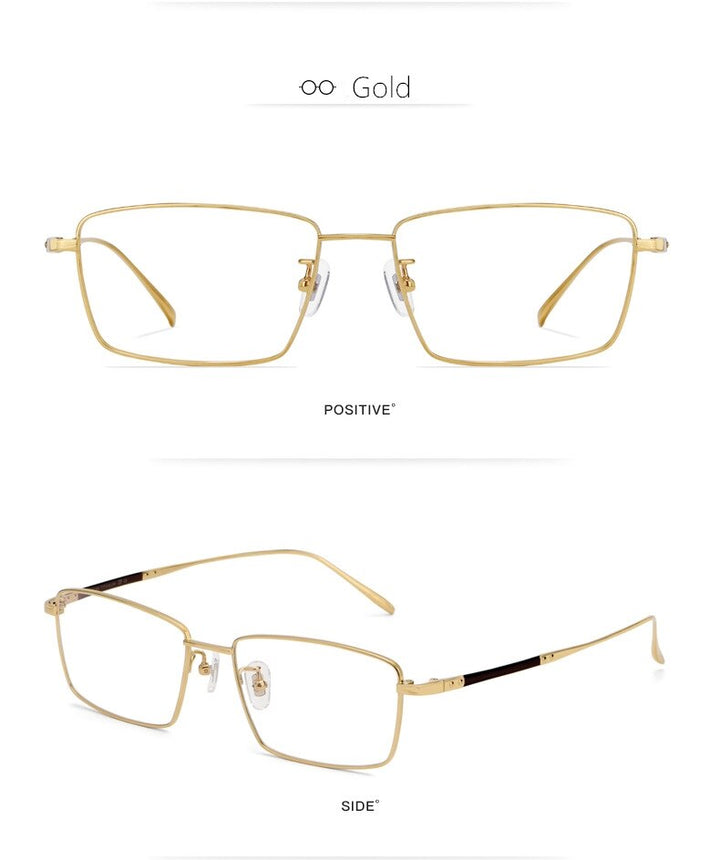 Yamaruili Men's Full Rim Titanium Alloy Frame Eyeglasses CK1045 Full Rim Yimaruili Eyeglasses