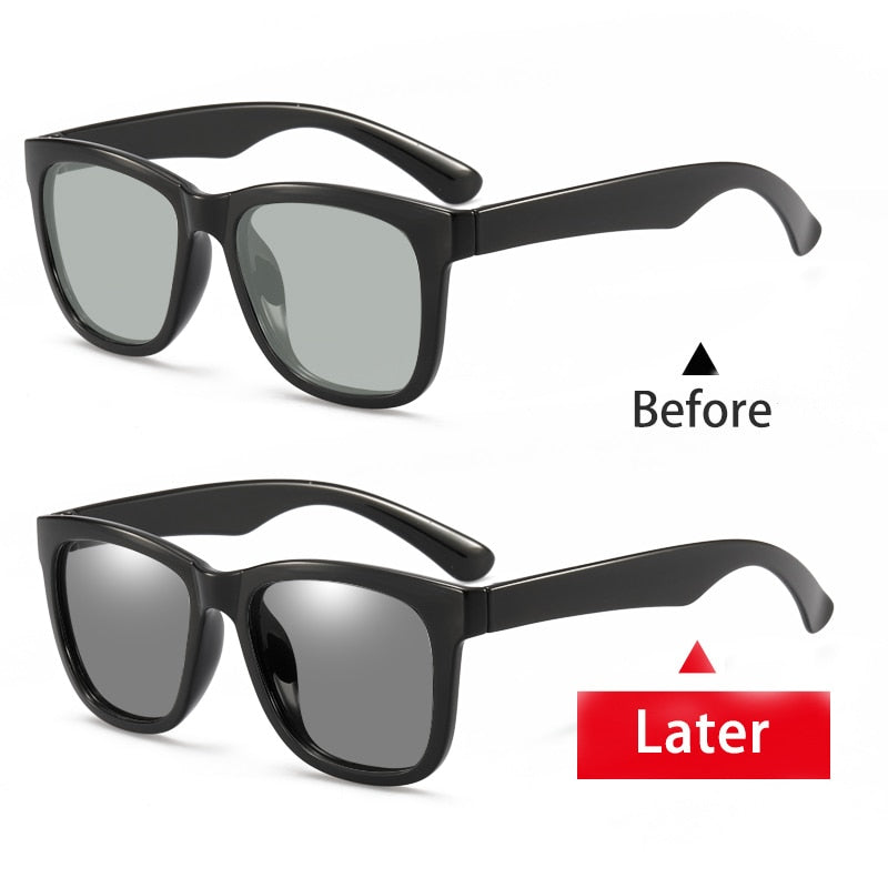 Aidien Unisex Aluminum Magnesium Photochromic Myopic Sunglasses B8177 C4 C5 C6 Sunglasses Aidien Polarized-C5 0 