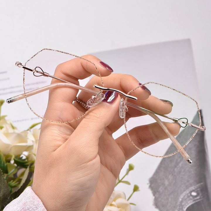 Yimaruili Women's Rimless Alloy Frame Eyeglasses H8170 Rimless Yimaruili Eyeglasses