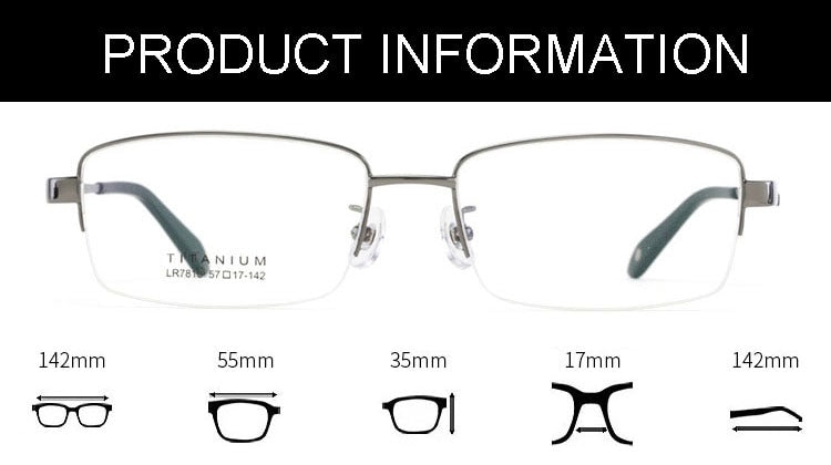 Hotochki Men's Titanium Memory Alloy Eyeglasses Lr7818 Full Rim Hotochki