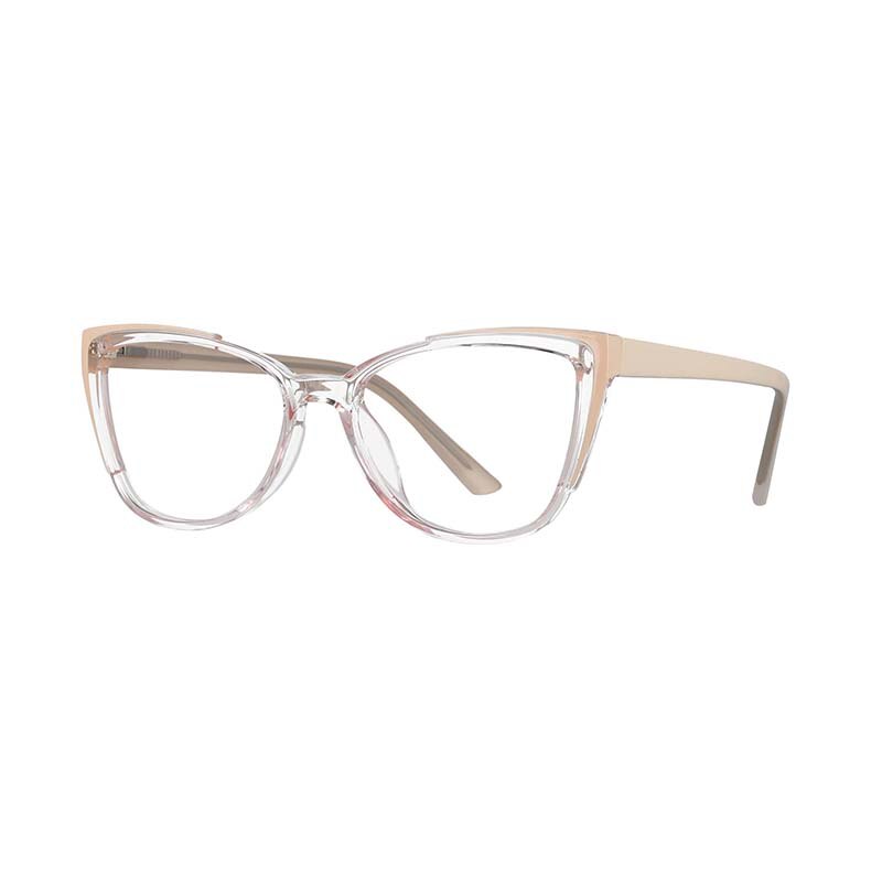 CCspace Unisex Full Rim Square Cat Eye Tr 90 Titanium Frame Eyeglasses 53103 Full Rim CCspace Pink