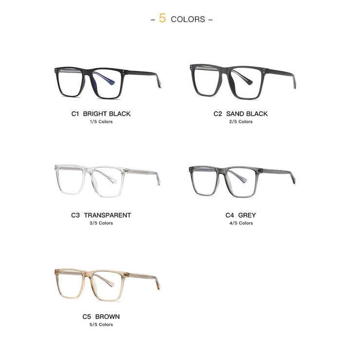 Hotochki Women's Full Rim Square TR-90 Resin Frame Eyeglasses 2023 Full Rim Hotochki