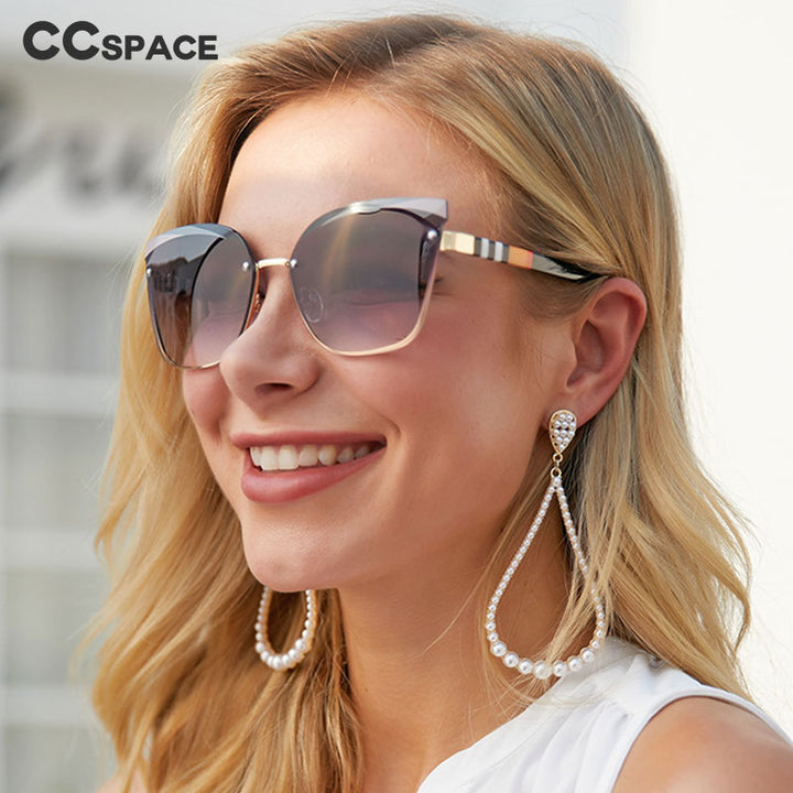 CCspace Women's Rimless Cat Eye Alloy Frame Sunglasses 49123 Sunglasses CCspace Sunglasses