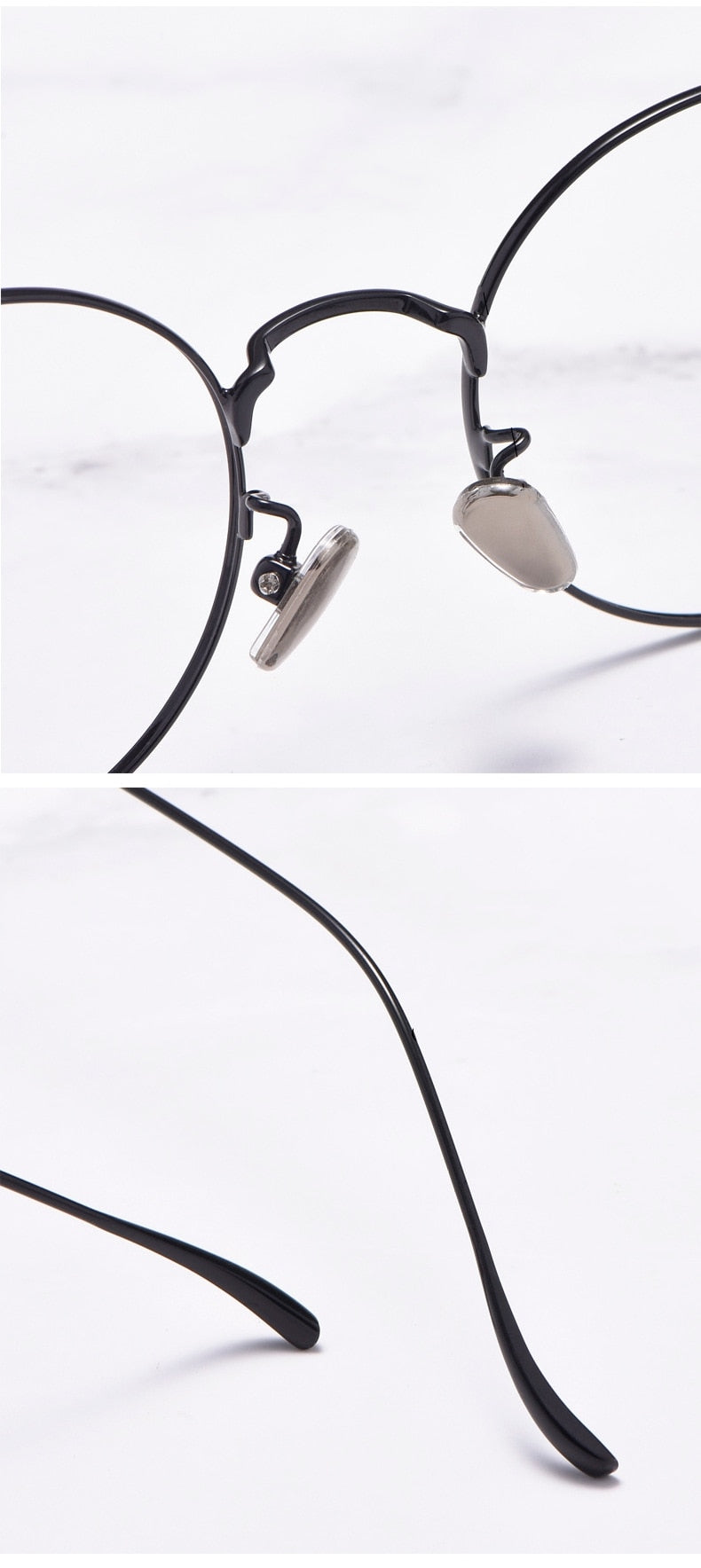 Yimaruili Unisex Full Rim Round Titanium Frame Eyeglasses 3216 Full Rim Yimaruili Eyeglasses