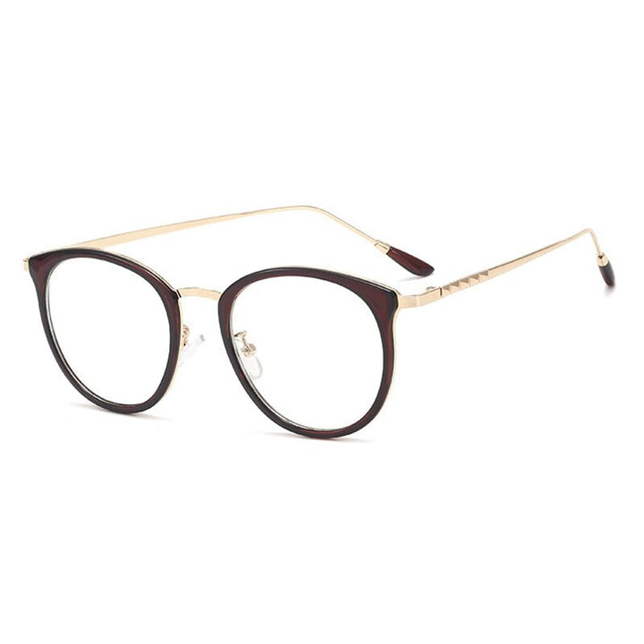 Hotony Unisex Full Rim Acetate Round Frame Eyeglasses 9237 Full Rim Hotony