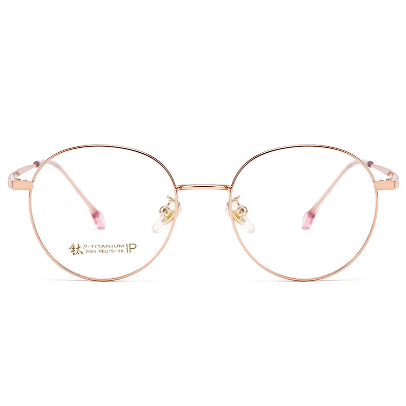 Yimaruili Women's Full Rim Round β Titanium Frame Eyeglasses 2054 Full Rim Yimaruili Eyeglasses