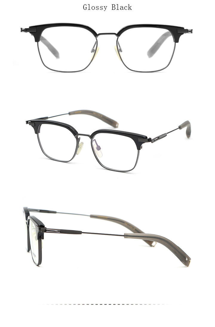 Hdcrafter Unisex Full Rim Square Titanium Frame Eyeglasses Ps7399 Full Rim Hdcrafter Eyeglasses