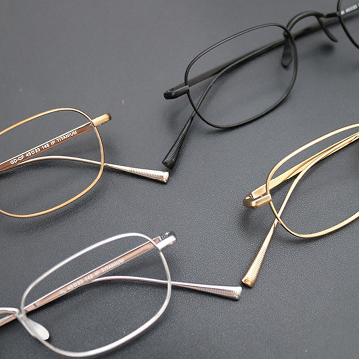 Gatenac Unisex Full Rim Square Titanium Frame Eyeglasses Gxyj708 Full Rim Gatenac