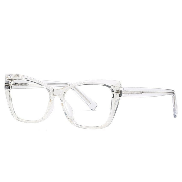 Chashma Women's Full Rim Cat Eye Alloy Acetate Eyeglasses 2002 Full Rim Chashma Transparent